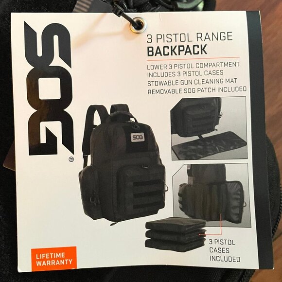 NWT - SOG 3 Pistol Range Backpack - Picture 3 of 16